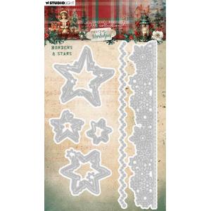 Jenine's Mindful Art Festive Nostalgia Collection - Cutting Dies - Borders & Stars [JMA-FN-CD903]